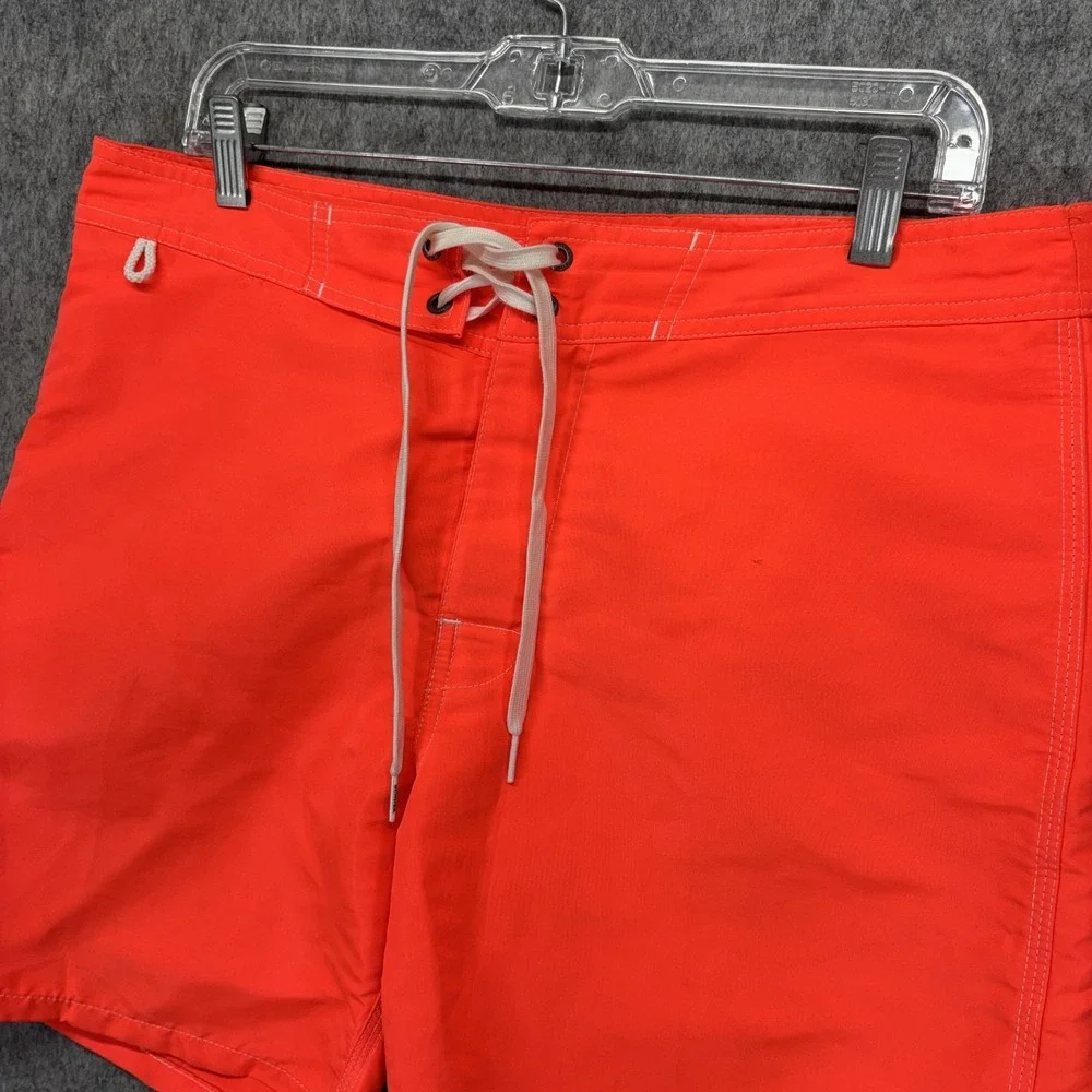 Sundek Swim Trunk Board Shorts Men's 32 x 6 Drawstring Orange Rainbow